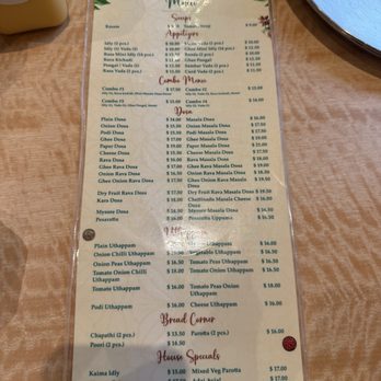 Saravana Bhavan - The menu - Indian Near Me - Edison, New Jersey Saravana Bhavan - The menu - Indian Near Me - Edison, New Jersey