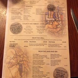 Church Inn - A la carte Menu 1
