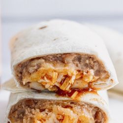 Burrito Amigos - I got a bean & cheese burrito added rice and red chili sauce! Yummy!