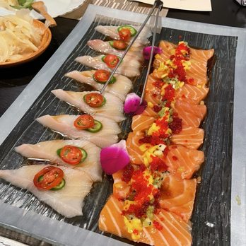 Ken’s Sushi Catering - Yellowtail Picante and Salmon Carpaccio - Caterers Near Me