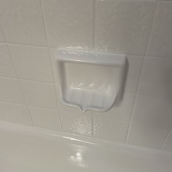 24 Hour Bath - "After" Photo 2 - Pristine soap dish after Adrian's work. - Refinishing Services Near Me - Santa Ana, California