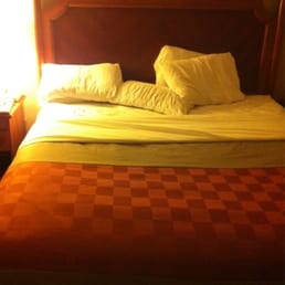 This is what the bed looked like when the room had been made up.