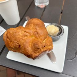 Popovers on the Square - Popover and maple butter