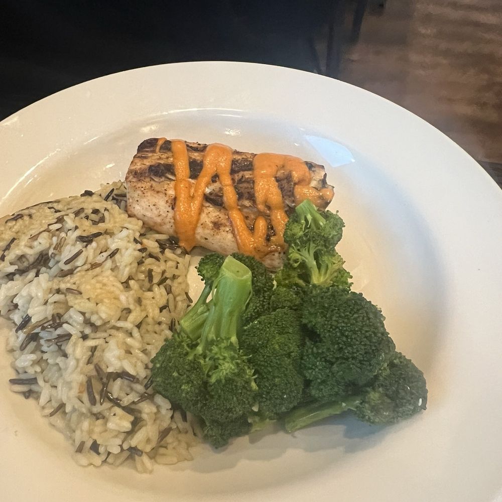 Craft Public House - Mahi Mahi, rice pilaf and broccoli - Sports Bars Near Me - Cary, North Carolina