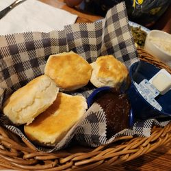 Cracker Barrel Old Country Store - Biscuits and applebutter (you have to ask for it, but DO!l