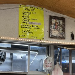 Taquizas La Salsa Voladora - Menu on wall, no prices?