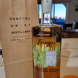 Rum aged in Bourbon barrels,  90 proof