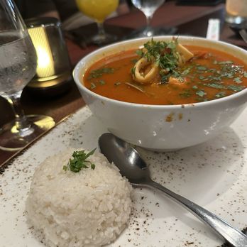 Mikhuna Japanese-Peruvian Cuisine - Parihucla - seafood stew. Very rich and quite a meal - Japanese Near Me - Mcallen, Texas Mikhuna Japanese-Peruvian Cuisine - Parihucla - seafood stew. Very rich and quite a meal - Japanese Near Me - Mcallen, Texas