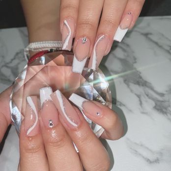 Fairview Nails Spa - This is what I came in for. They did French tip on every nail, (Clearly NOT Like The Pic) I don't know why or what they were doing. - Waxing Near Me - Fairview, Texas