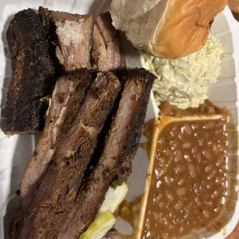 TEX 808 BBQ & Brews - Double plate with brisket and ribs. Dry! - Barbeque Near Me - Honolulu, Hawaii TEX 808 BBQ & Brews - Double plate with brisket and ribs. Dry! - Barbeque Near Me - Honolulu, Hawaii