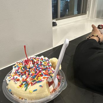 Whit’s Frozen Custard - Banana split! in NY we call it a banana boat! - Desserts Near Me - Newnan, Georgia