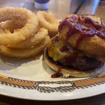 Ports to Plains - Ranchers Restaurant - Western burger well done - Breakfast & Brunch Near Me - Lamar, Colorado Ports to Plains - Ranchers Restaurant - Western burger well done - Breakfast & Brunch Near Me - Lamar, Colorado