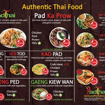 Pad Thai - Menu English - Thai Near Me - Sitges, B