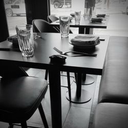 Hugo's Seafood Bar - High top seats by the window.