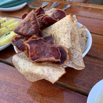 Old Lahaina Luau - Taro and Sweet Potato chips - Performing Arts Near Me - Lahaina, Hawaii