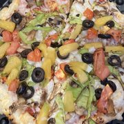 Photo of Barro's Pizza - Phoenix, AZ, United States. Vegan Pie w/added Pineapple &amp; extra Daiya Cheese, 07.04.2022.