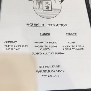 Ohkura Restaurant - Sushi Bars Near Me - Fairfield, California Ohkura Restaurant - Sushi Bars Near Me - Fairfield, California