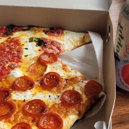 Can Soda Margarita Pizza Pepperoni slice Can Soda Margarita Pizza Pepperoni slice