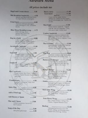 Menu photo 6 Aardvark Express Cle Elum , WA Menu photo 6 Aardvark Express Cle Elum , WA