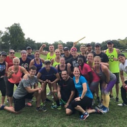 Camp Gladiator Champions - Our amazing Houston Trainer team with our Owner and CEO of Camp Gladiator Ally Davidson.