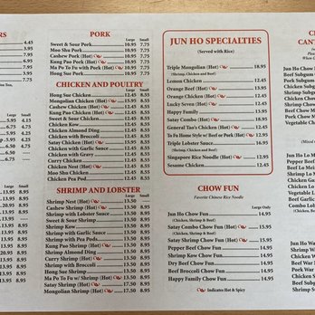 Jun Ho Carryout - Menu 2022.01 - Chinese Near Me - Mundelein, Illinois Jun Ho Carryout - Menu 2022.01 - Chinese Near Me - Mundelein, Illinois