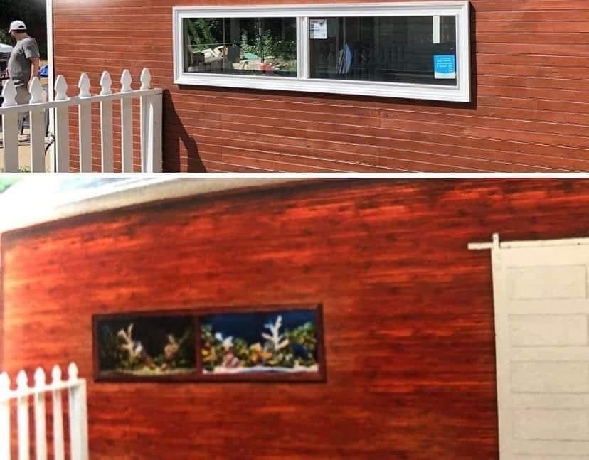 Slide of Peeks painting and repair