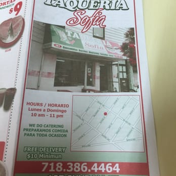 Taqueria Sofia - The front Menu - Mexican Near Me - Brooklyn, New York Taqueria Sofia - The front Menu - Mexican Near Me - Brooklyn, New York