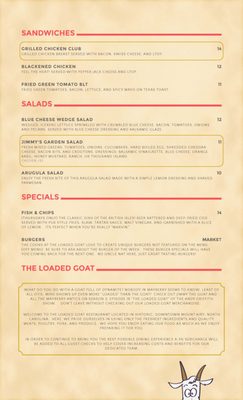 Menu photo 4 The Loaded Goat Mount Airy, NC Menu photo 4 The Loaded Goat Mount Airy, NC
