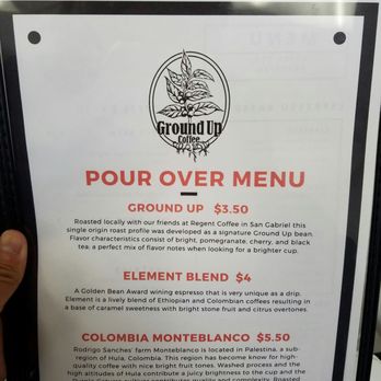 Ground Up Coffee - Menu - Coffee & Tea Near Me - Montebello, California