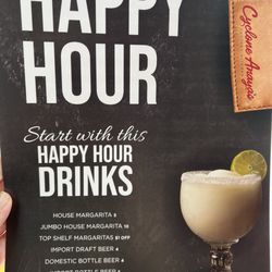 Cyclone Anayas - Happy Hour drinks