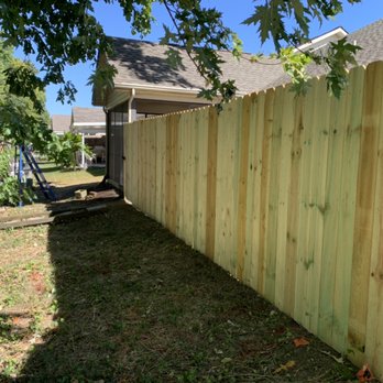 Newlun Construction - Standard treated dog eared fence 6' tall. - General Contractors Near Me