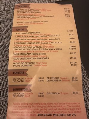 Menu photo 4 Topacio Restaurant East Boston, MA