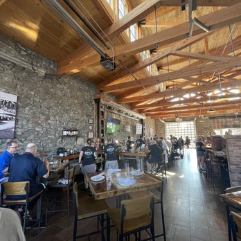 Brick Pizza Co. - The bar area view from the patio area - Pizza Near Me - Bristol, Rhode Island