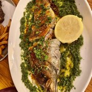 Photo of Dylan's Oyster Cellar - Baltimore, MD, United States. Whole Seabass