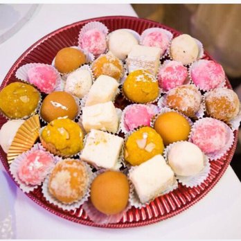 Dera Restaurant - Mix of sweets. Note they don't come in the gold foil we got that from michaels - Indian Near Me - Jackson Heights, New York Dera Restaurant - Mix of sweets. Note they don't come in the gold foil we got that from michaels - Indian Near Me - Jackson Heights, New York