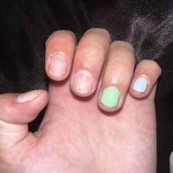 AH Hair & Nails - 2 days after getting nails painted.