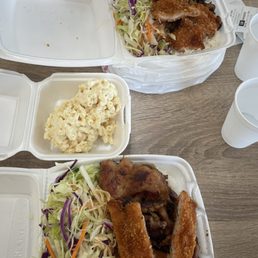 Chicken katsu & Hawaiian BBQ Chicken Chicken katsu & Hawaiian BBQ Chicken