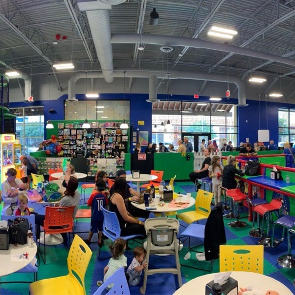 The inside of the play space.