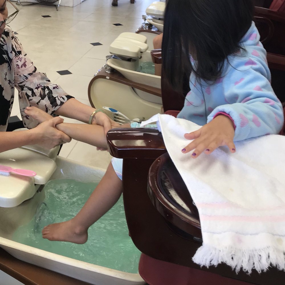 Ocean Nails - Kid pedicure in progress.... - Nail Salons Near Me - Atlantic Beach, Florida