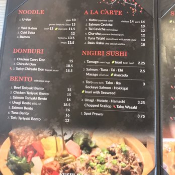 Sushi Raku - Menu - Sushi Bars Near Me - Saskatoon, Saskatchewan