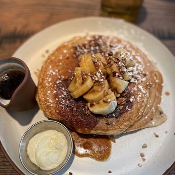 Four Brothers - Bourbon Banana Pancakes - Southern Near Me - San Antonio, Texas