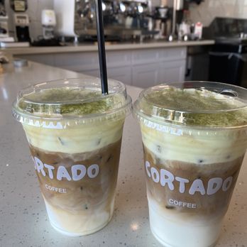 Cortado Coffee - Pistachio cream latte - Coffee & Tea Near Me - Garden Grove, California