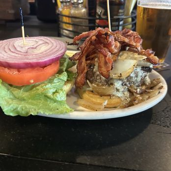 Beer Bones Taproom - The bacon, blue cheese burger - Beer Bar Near Me - Latham, New York Beer Bones Taproom - The bacon, blue cheese burger - Beer Bar Near Me - Latham, New York