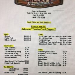 Big Gilley's Smokehouse - Menu
