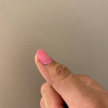 Nails Star & Spa - Horrible nail repair. Texture is from bad acrylic job, not nail polish. - Massage Near Me - Woburn, Massachusetts