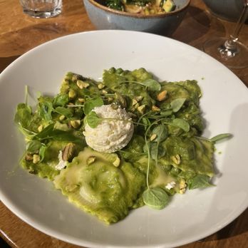 Wildseed - English pea ravioli (cg) - Vegan Near Me - San Francisco, California Wildseed - English pea ravioli (cg) - Vegan Near Me - San Francisco, California