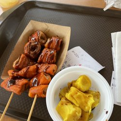 Bubble Waffle - Fried intestine and fish siu mai