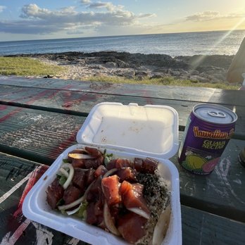 Aloha Poke - Half brown rice, half salad base with Hawaiian style and Ginger Shoyu - Hawaiian Near Me - Waianae, Hawaii Aloha Poke - Half brown rice, half salad base with Hawaiian style and Ginger Shoyu - Hawaiian Near Me - Waianae, Hawaii
