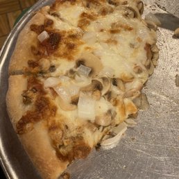 Half of the small pizza Half of the small pizza