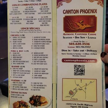 Canton Phoenix - Menu - Chinese Near Me - Tigard, Oregon Canton Phoenix - Menu - Chinese Near Me - Tigard, Oregon